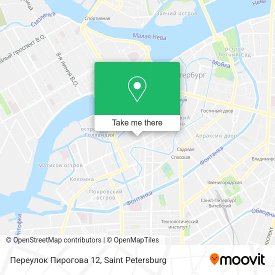 Переулок Пирогова 12 map