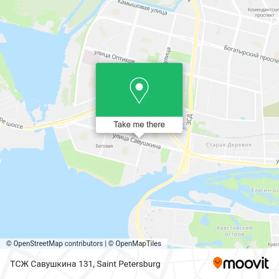 ТСЖ Савушкина 131 map