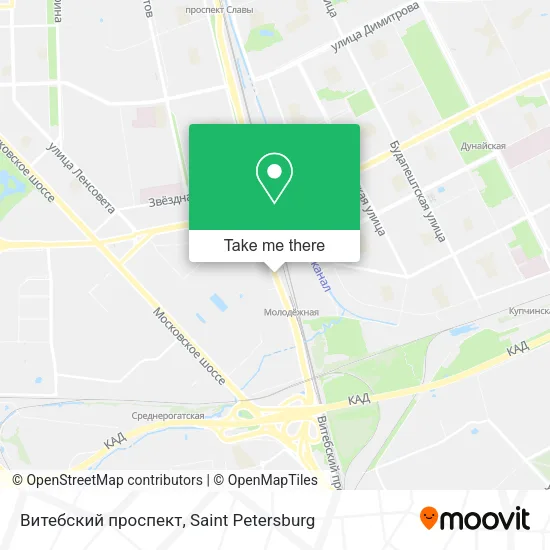 Витебский проспект map