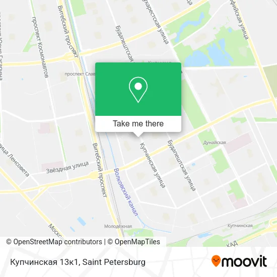 Купчинская 13к1 map