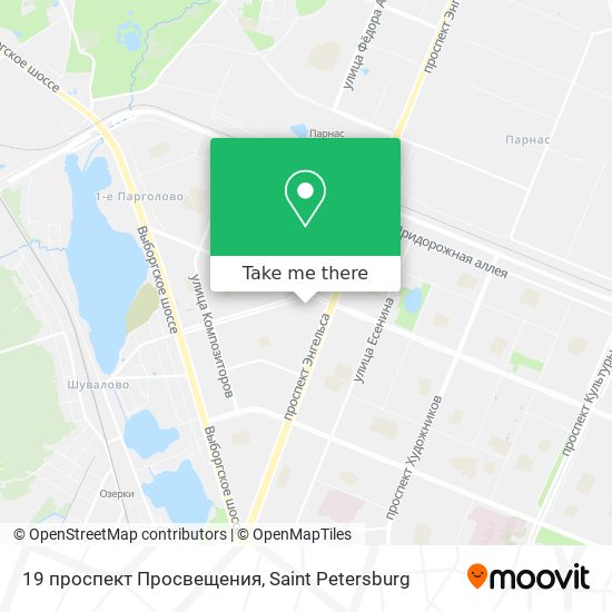 19 проспект Просвещения map