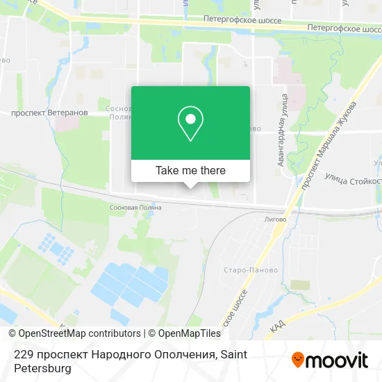 229 проспект Народного Ополчения map