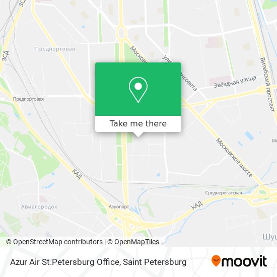 Azur Air St.Petersburg Office map