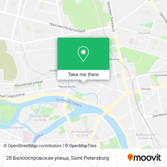 28 Белоостровская улица map