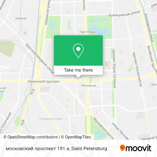 московский проспект 191 а map