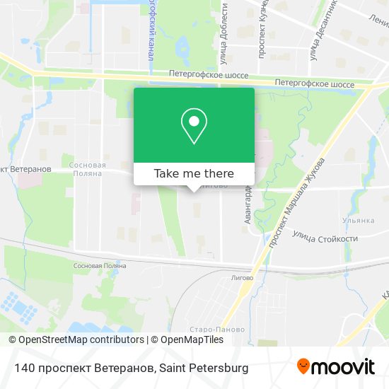 140 проспект Ветеранов map