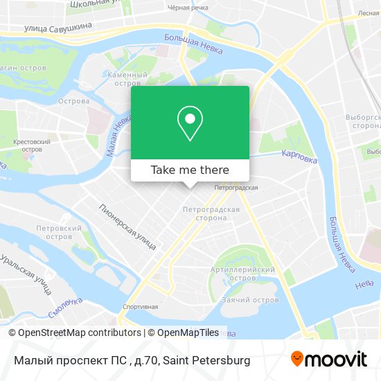 Малый проспект ПС , д.70 map