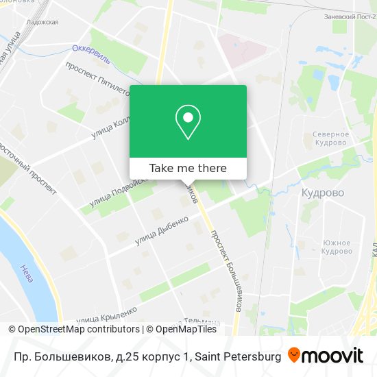 Пр. Большевиков, д.25 корпус 1 map