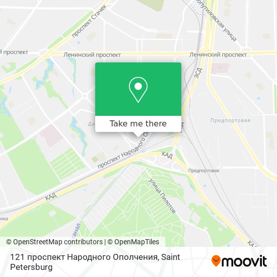 121 проспект Народного Ополчения map