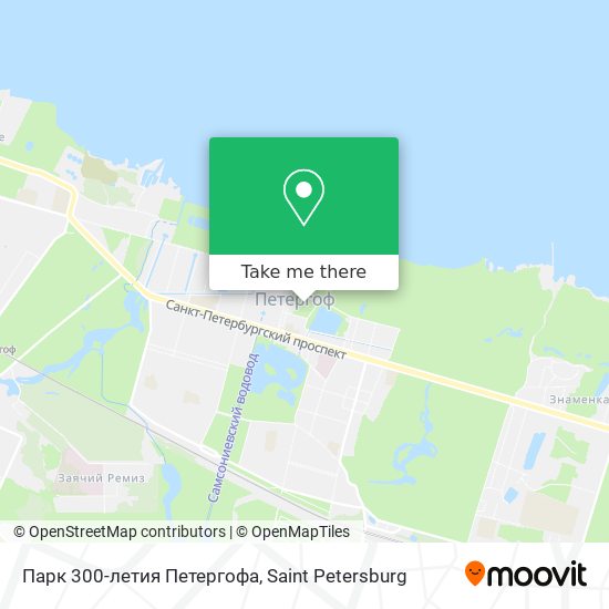 Парк 300-летия Петергофа map