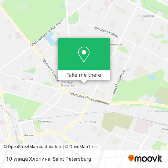 10 улица Хлопина map