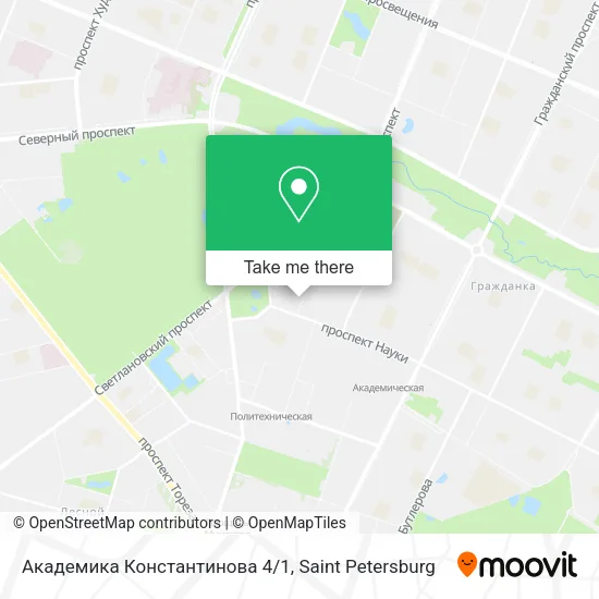 Академика Константинова 4/1 map