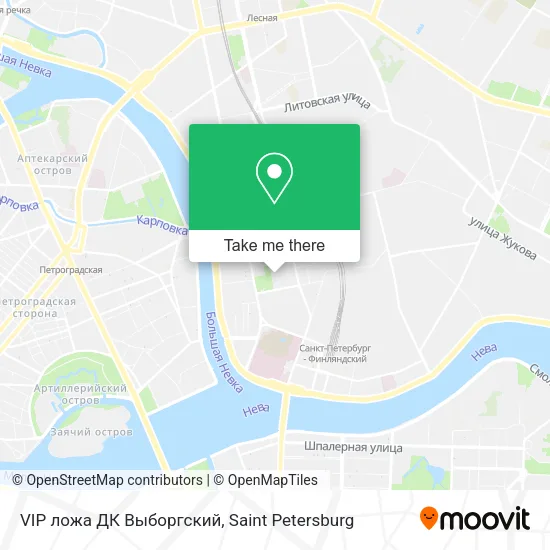 VIP ложа ДК Выборгский map