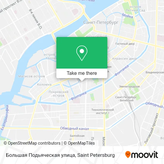 Большая Подьяческая улица map