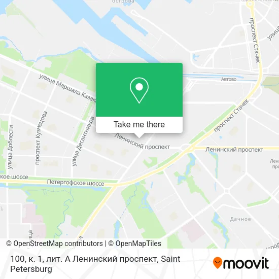 100, к. 1, лит. А Ленинский проспект map