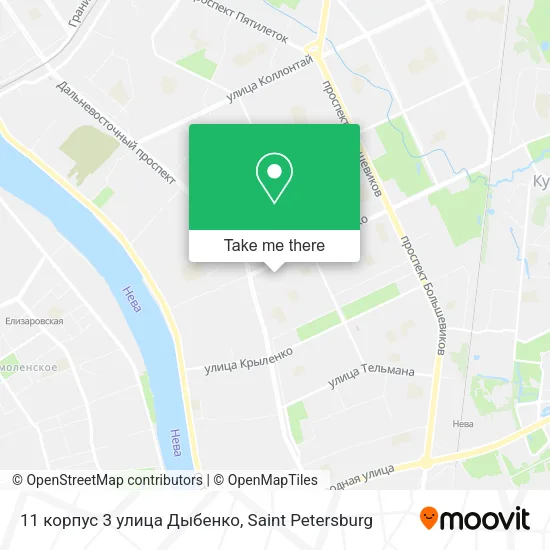 11 корпус 3 улица Дыбенко map