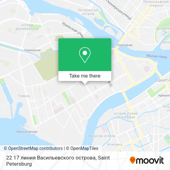 22 17 линия Васильевского острова map
