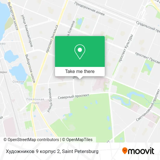 Художников 9 корпус 2 map