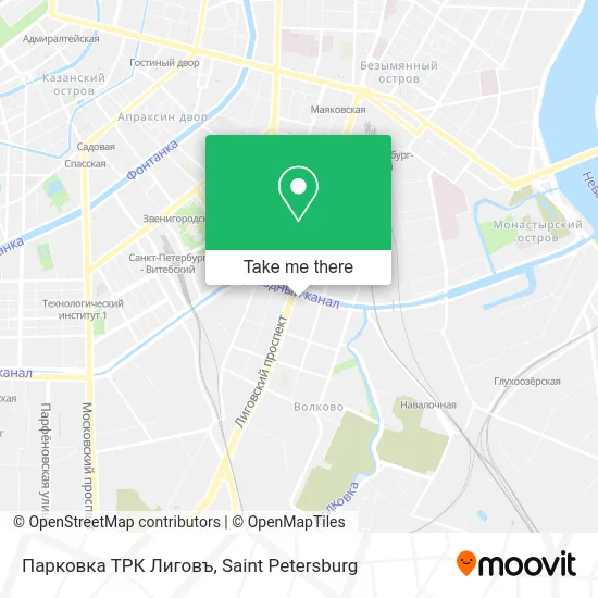 Парковка ТРК Лиговъ map