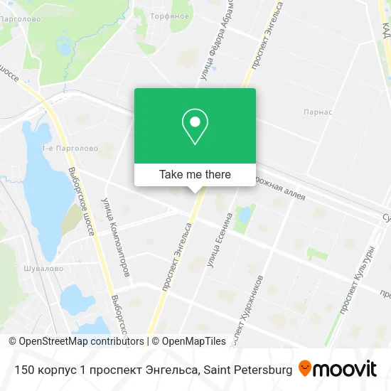 150 корпус 1 проспект Энгельса map