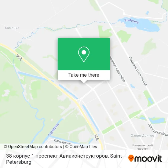 38 корпус 1 проспект Авиаконструкторов map