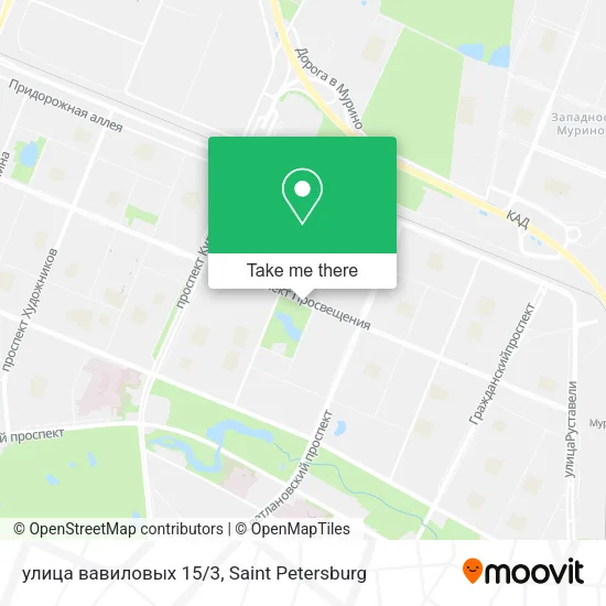 улица вавиловых 15/3 map