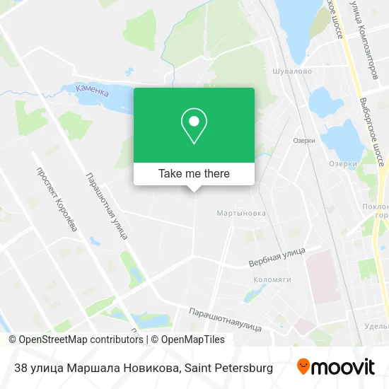 38 улица Маршала Новикова map