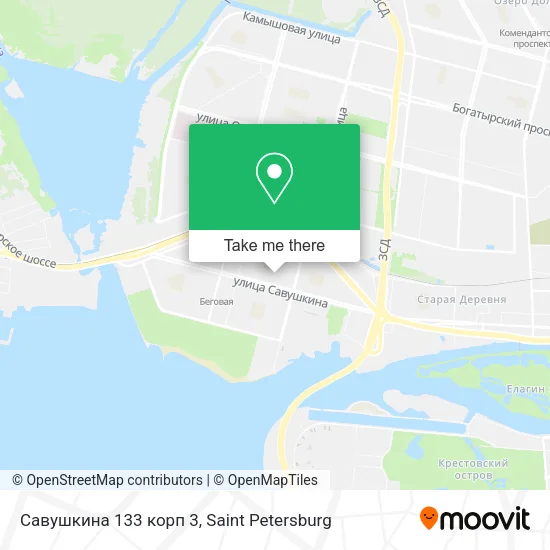 Савушкина 133 корп 3 map