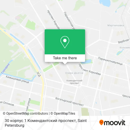 30 корпус 1 Комендантский проспект map