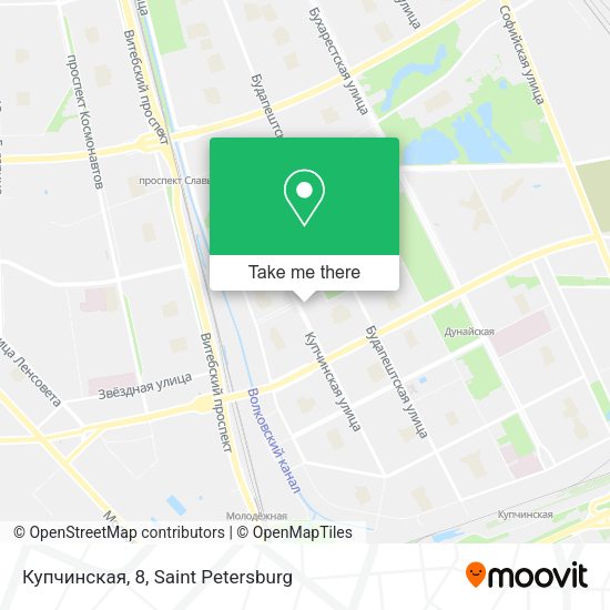 Купчинская, 8 map