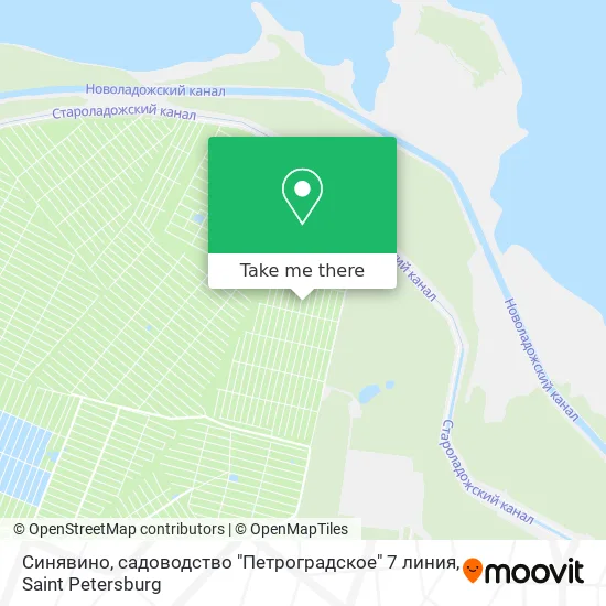 Синявино, садоводство "Петроградское" 7 линия map