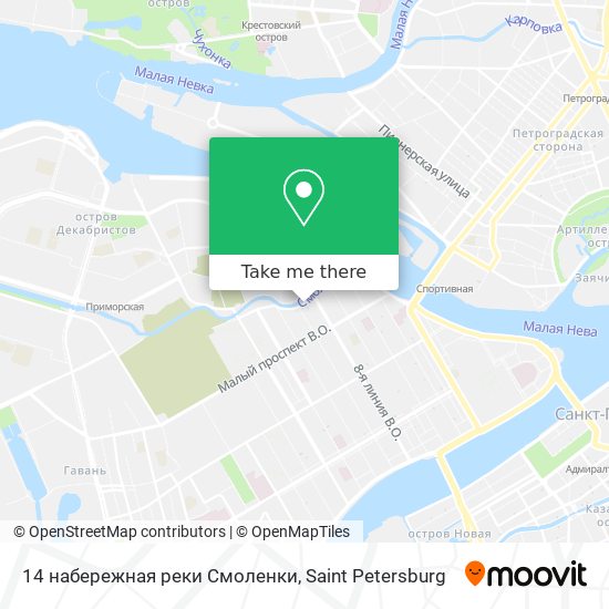 14 набережная реки Смоленки map