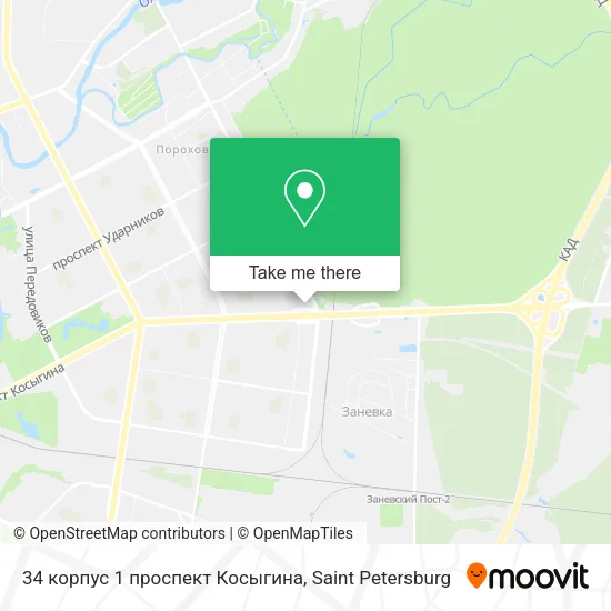 34 корпус 1 проспект Косыгина map