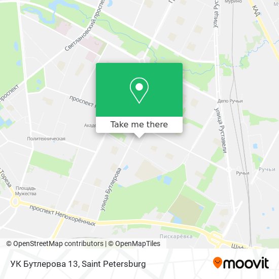 УК Бутлерова 13 map