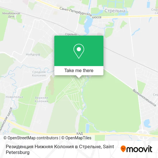 Резиденция Нижняя Колония в Стрельне map