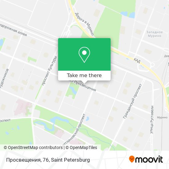 Просвещения, 76 map