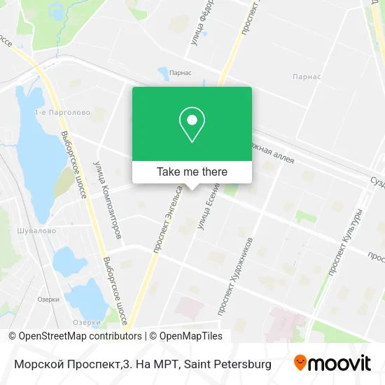 Морской Проспект,3. На МРТ map