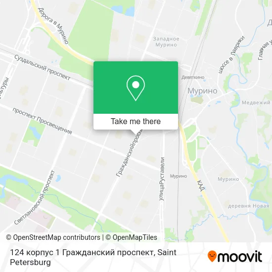 124 корпус 1 Гражданский проспект map