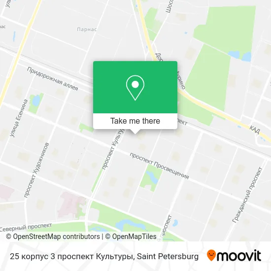 25 корпус 3 проспект Культуры map