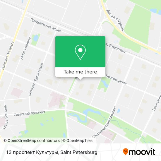 13 проспект Культуры map