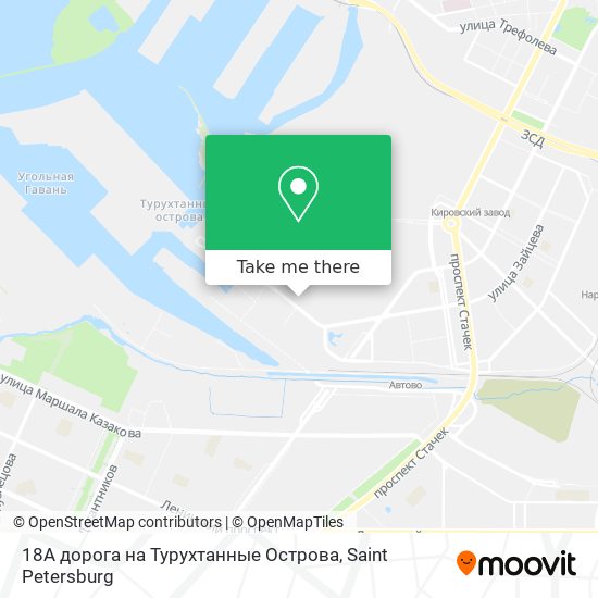 18А дорога на Турухтанные Oстрова map