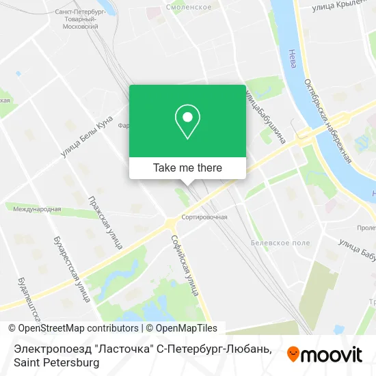 Электропоезд "Ласточка" С-Петербург-Любань map