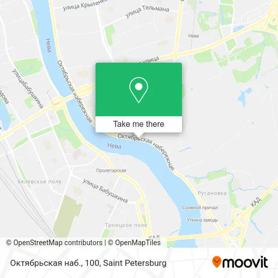 Октябрьская наб., 100 map