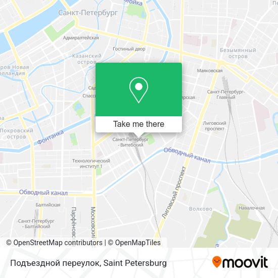 Подъездной переулок map