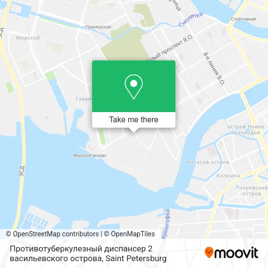 Противотуберкулезный диспансер 2 васильевского острова map