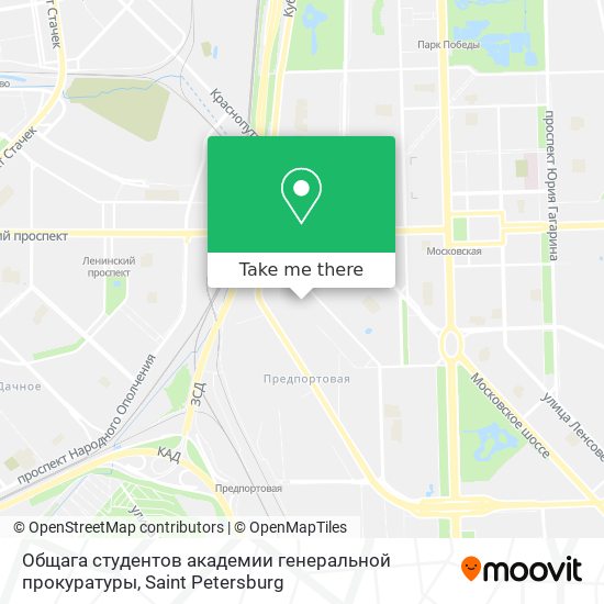 Общага студентов академии генеральной прокуратуры map