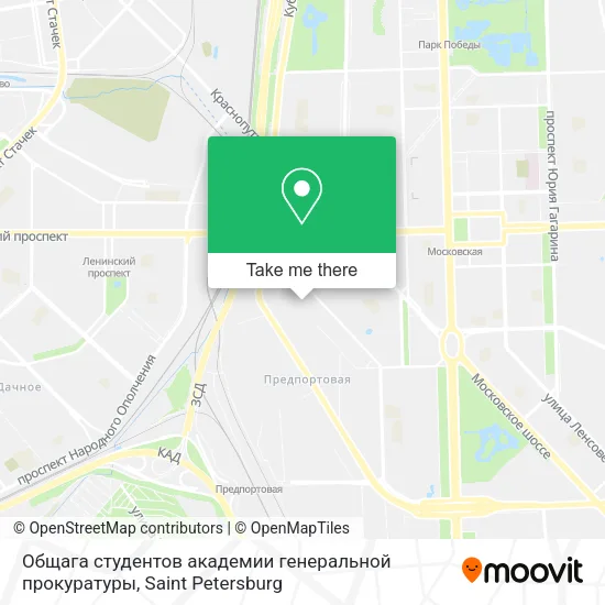Общага студентов академии генеральной прокуратуры map