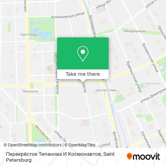 Перекрёсток Типанова И Космонавтов map