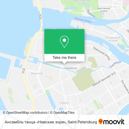 Ансамбль танца «Невские зори» map