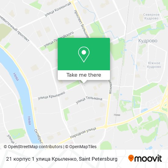 21 корпус 1 улица Крыленко map
